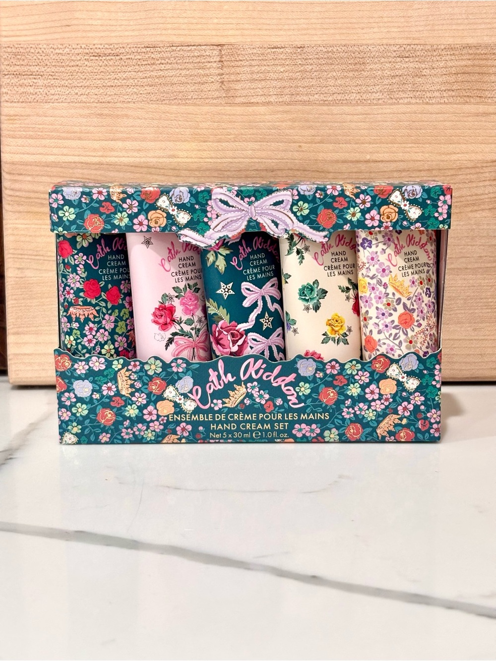 Cath Kidston HONEY & AMBER Hand Cream Set of 5 x 1 oz FLORAL Box NEW
